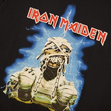 Camisa masculina IRON MAIDEN MÉDIA PRETA POWERSLAVE EDDIE ANOS 80 CABEÇA DE METAL música nova com etiquetas, usado comprar usado  Enviando para Brazil