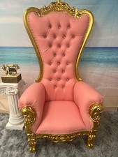 Throne chair pink for sale  Los Banos