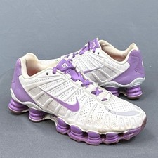 Tênis de corrida Nike Shox TLX tamanho 7.5 branco roxo tênis esportivo streetwear LEIA comprar usado  Enviando para Brazil