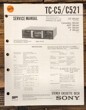 Usado, Manual de serviço Sony TC-C5 TC-C521 cassete *original* comprar usado  Enviando para Brazil