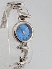 Relógio Rumours Dolphin Feminino 21mm Caixa Prata Mostrador Azul Pulseira de 7" - Nova Bateria comprar usado  Enviando para Brazil