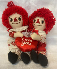 Boneco vintage 76' Raggedy Ann and Andy segurando travesseiro de coração I Love You comprar usado  Enviando para Brazil