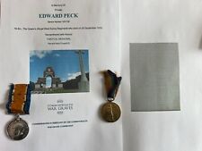 Ww1 medals peck for sale  PONTEFRACT