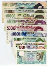 Banconote serie completa usato  Castellammare di Stabia