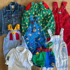 Lote vintage de 8 roupas tamanho bebê criança anos 90 Gymboree OshKosh Levi's Carter's comprar usado  Enviando para Brazil