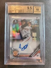Usado, 2019 Bowman Chrome Alexander Canario 1º refrator automático/499 Pirate's BGS 9.5 10 comprar usado  Enviando para Brazil