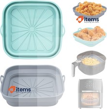 Alyvisun 2 peças acessórios bandeja para fritura a óleo reutilizável azul+cinza comprar usado  Enviando para Brazil
