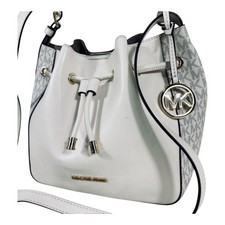 Bolsa de ombro Michael Kors MK de lona com berloque, ferragem dourada, tiracolo Japão comprar usado  Enviando para Brazil