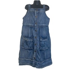 Girls denim dress for sale  BRIGHTON