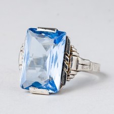 Silber ring blauer gebraucht kaufen  Berlin