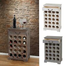 Regał na wino Lucan T324, półka na butelki, 76x48x31cm, shabby look, vintage, używany na sprzedaż  Wysyłka do Poland