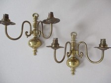 Pair vintage brass for sale  LONDON