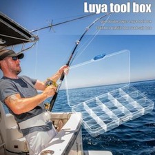 Caixa de equipamento de pesca transparente 15 grades caixa de equipamento de plástico (15 slots) comprar usado  Enviando para Brazil