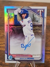 Refrator automático Bowman Chrome Prospect 2024 /499 Braylin Morel #CPA-BM automático comprar usado  Enviando para Brazil