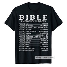 Camiseta com números de linha direta de emergência bíblica para escritura do evangelho religioso cristão comprar usado  Enviando para Brazil