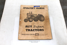 Operators manual minneapolis for sale  Willmar