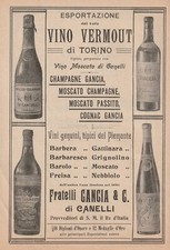 Pubbl.1906 vino vermout usato  Biella