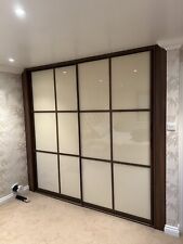 walnut sliding wardrobe for sale  MALDON