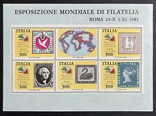 Francobolli foglietto 1985 usato  Sermide e Felonica