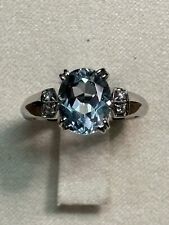 Anello acquamarina brillanti usato  Cernusco sul Naviglio