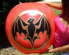 RARO Vintage BACARDI RUM 36" Inflável BOLA DE PRAIA Vinil Vermelho Brilhante TACO GRANDE comprar usado  Enviando para Brazil
