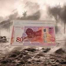Białoruś 80 rubli 2025, 80. rocznica zwycięstwa narodu radzieckiego w II wojnie światowej na sprzedaż  PL