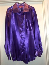 Camisa de cetim roxa Valentini Daniele 19 1/2 36/37 comprar usado  Enviando para Brazil