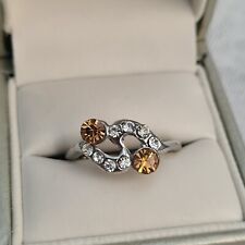 Diamanté ring silver for sale  PLYMOUTH