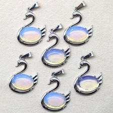 20 peças pingentes artificiais de pedra opala cisne chakra reiki amuleto de cura faça você mesmo, usado comprar usado  Enviando para Brazil