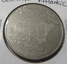 OCEANIC ATLANTIC HOME LINE CRUISES CASINO $1 DÓLAR SLOT GAMING MOEDA/TOKEN comprar usado  Enviando para Brazil