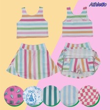 Regata listrada colorida infantil meninas atléticas verão conjunto de ioga, usado comprar usado  Enviando para Brazil