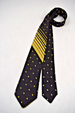 Gravata de pescoço vintage estrelada meia-noite anos 50 anos 60 ouro estrelas e listras gravata preta 53 x 2,5" comprar usado  Enviando para Brazil