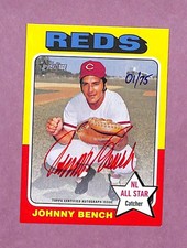 JOHNNY BENCH 2024 Topps Heritage Real One TINTA VERMELHA autógrafo 01/75 comprar usado  Enviando para Brazil