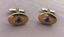 vintage masonic cufflinks blue for sale  Oak Park