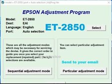 Resetter Epson ET 2850, ET2851, ET2856 ✅Reset Waste ink pad counter OnePc ⭐⭐⭐⭐⭐ comprar usado  Enviando para Brazil