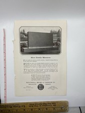 1921 Boutwell Milne Barnum Granitowe markery nagrobne Montpelier Vt Print Ad na sprzedaż  Wysyłka do Poland