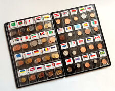 Álbum de libros de colección con logotipo de monedas con logotipo de dinero de 60 países regiones diferentes monedas segunda mano  Embacar hacia Mexico