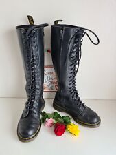Botas Dr Martens zíper alto 20 olhos furo no joelho preto 1B60 alto UK3 EU36 US5, usado comprar usado  Enviando para Brazil
