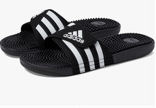 Adidas Adissage masculino preto/branco 100% original novo em folha comprar usado  Enviando para Brazil