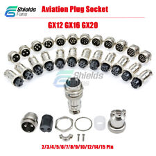 Usado, GX12 GX16 GX20 2-15 pinos soquete plugue de aviação macho fêmea conector painel metal comprar usado  Enviando para Brazil
