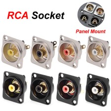 Usado, Suporte de painel soquete isolado chassi fêmea RCA Phono vermelho ouro preto branco comprar usado  Enviando para Brazil