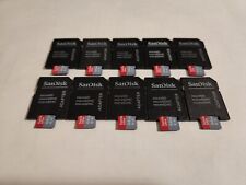 Lot of 10 SanDisk 64GB Ultra Micro SD Flash SDHC Memory Card with Adapter for sale  Lynn
