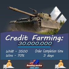 Usado, WORLD OF TANKS [ CREDIT FARMING 30.000.000 ] WN8 3500  3 DAYS  EU | NA comprar usado  Enviando para Brazil