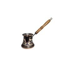 Cafeteira turca vintage Cezve Ibrik pintada à mão esmalte floral bronze cobre  comprar usado  Enviando para Brazil