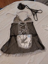 Schwarz weiße dessous gebraucht kaufen  Neu Wulmstorf