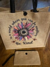 Pcs burlap tote for sale  Galveston