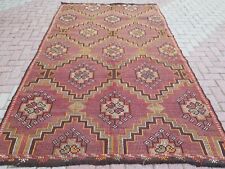 Usado, Tapete de lã turca Kilim 6x9, tapetes de área, tapete de assoalho feito à mão Boho Kelim 70"X108" comprar usado  Enviando para Brazil