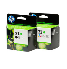 Cartuchos de tinta coloridos HP 21XL genuínos preto + HP 22XL - ENTREGA GRATUITA NO REINO UNIDO! comprar usado  Enviando para Brazil