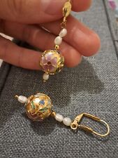 Orecchini cloisonne palle usato  Milano