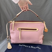 Bolsa Dooney & Bourke Couro Pebble alça superior ROSA PÁLIDO Natural Antiquada BARBIE comprar usado  Enviando para Brazil